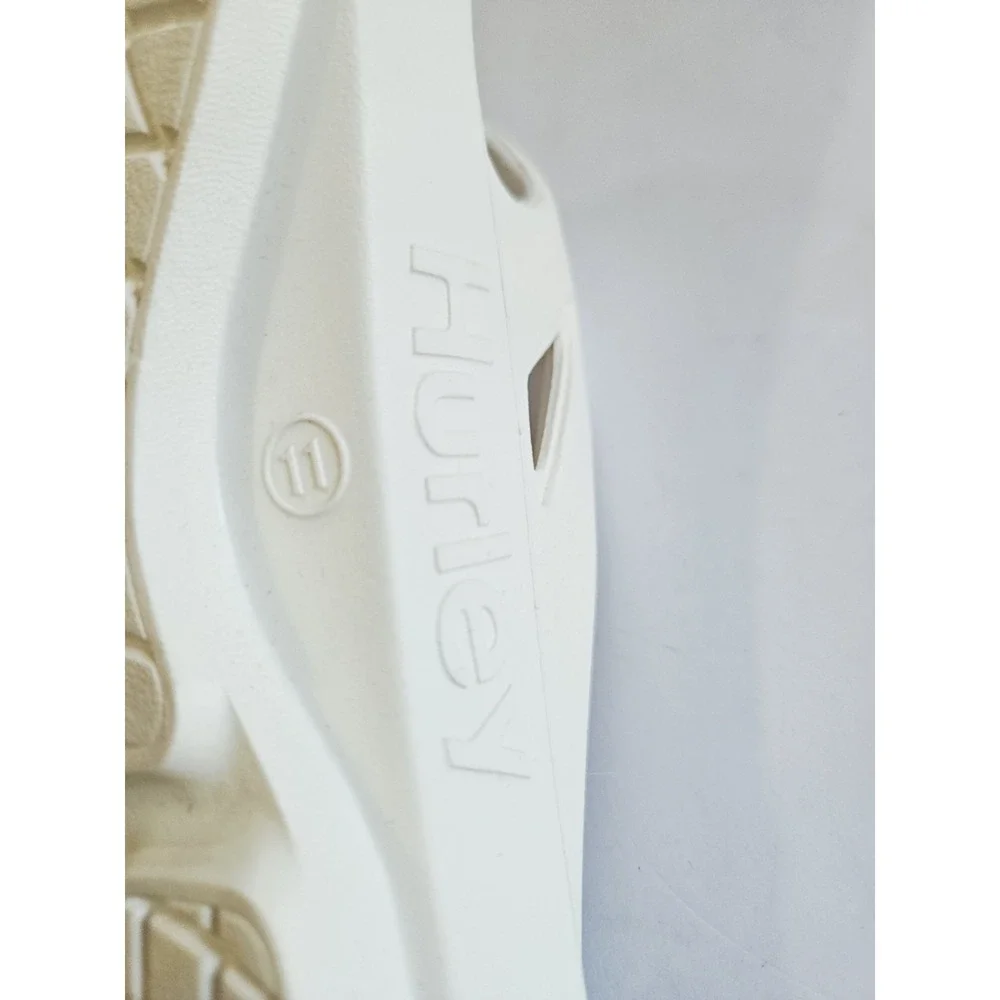 Hurley Men's Injection Step-In Non-Slip Grip Flip Flop White Size 11